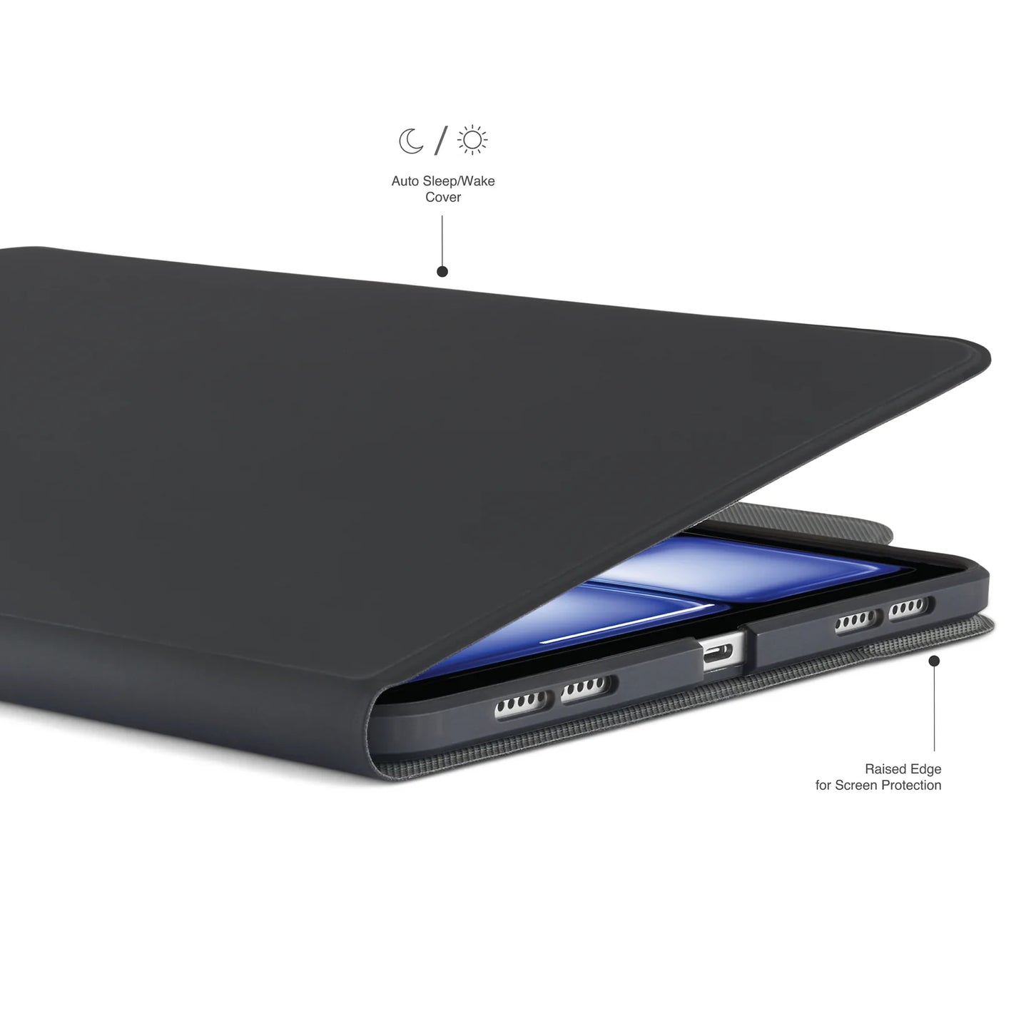 Pipetto Rotating Folio pour iPad Air 11 pouces (M4/M3/M2) / iPad Air 10,9 pouces (2022/2020) - Noir