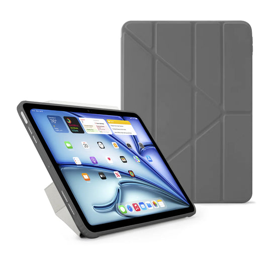 Pipetto Origami Case pour iPad Air 11 pouces (M2/M3) / iPad Air 10,9 pouces (2022/2020) - Gris foncé