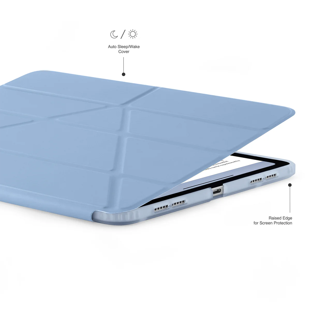Pipetto Origami Case pour iPad Air 11 pouces (M4/M3/M2) / iPad Air 10,9 pouces (2022/2020) - Blue Clair