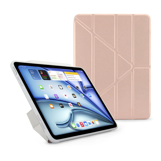 Pipetto Origami Case pour iPad Air 11 pouces (M2/M3) / iPad Air 10,9 pouces (2022/2020) - Rose métallisé