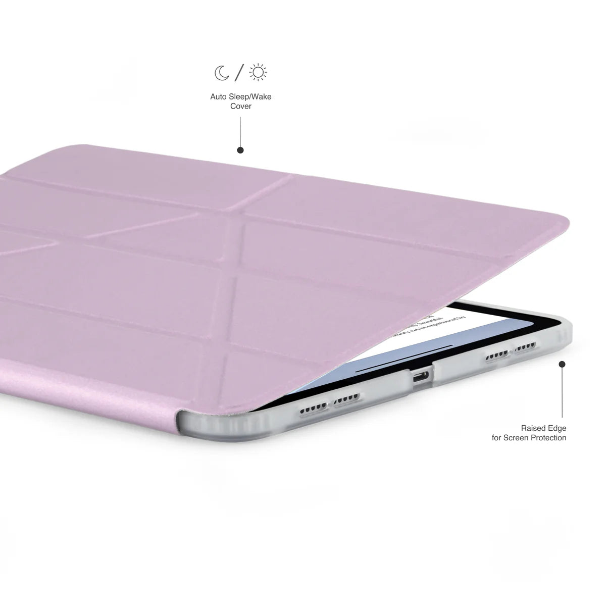 Pipetto Origami Case pour iPad Air 11 pouces (M2/M3) / iPad Air 10,9 pouces (2022/2020) - Mauve métallisé