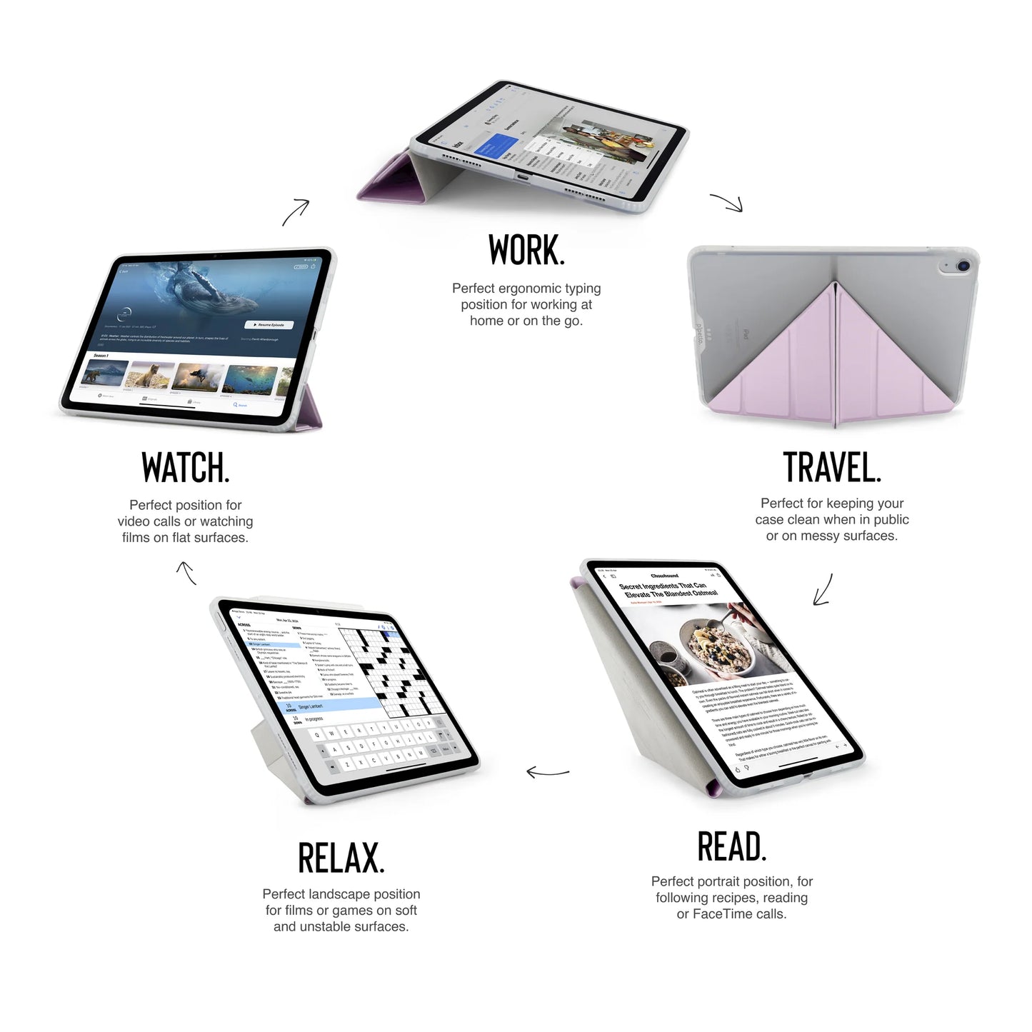 Pipetto Origami Case voor iPad Air 13-inch (M4/M3/M2) - Metallic Purple