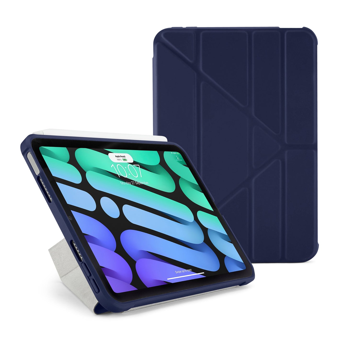 EOL Pipetto Origami Case voor iPad mini 8,3-inch (6e gen.) - Donkerblauw
