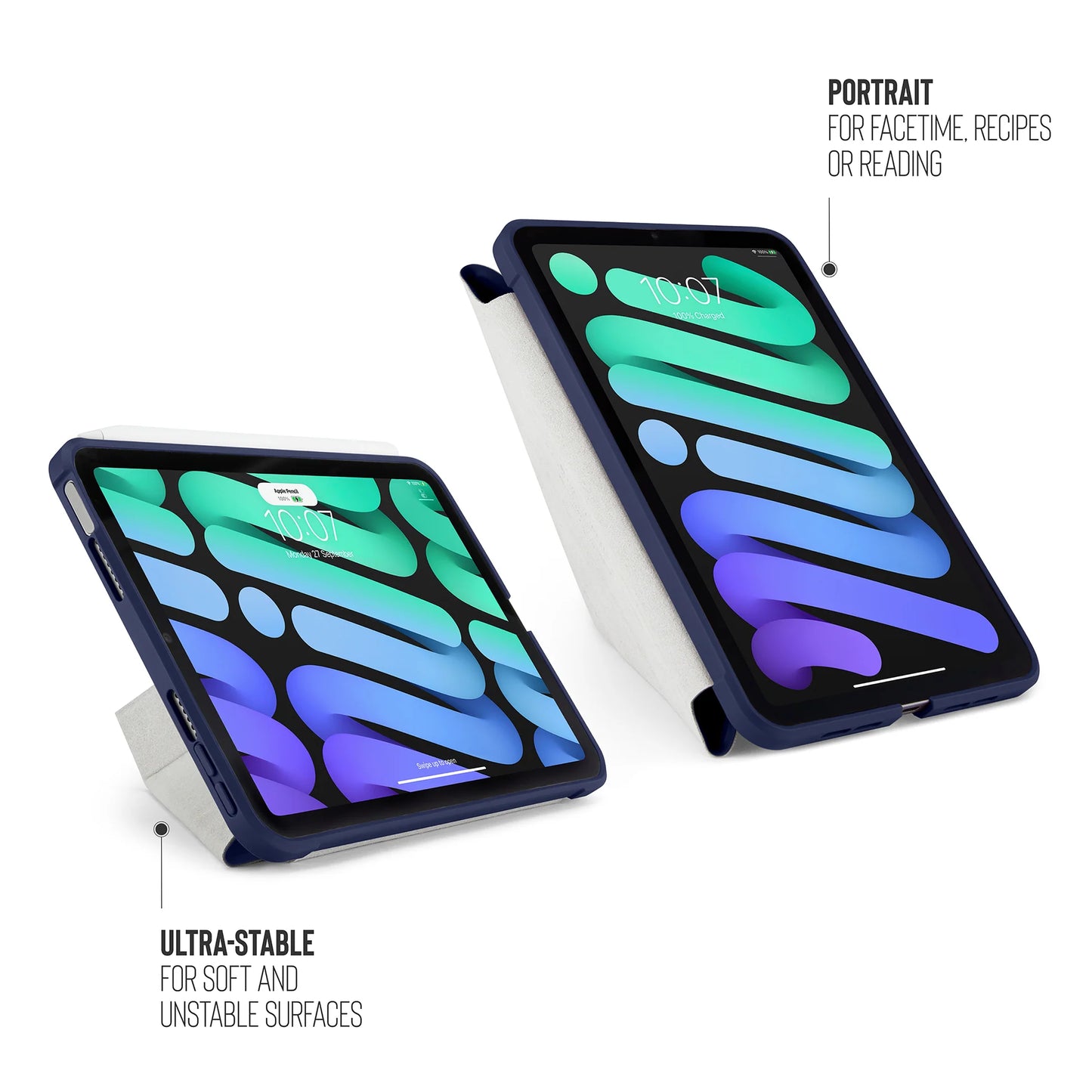 EOL Pipetto Origami Case voor iPad mini 8,3-inch (6e gen.) - Donkerblauw