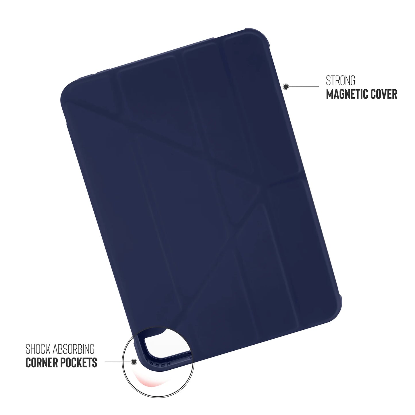Pipetto Origami Case voor iPad mini 8,3-inch (6e gen.) - Donkerblauw