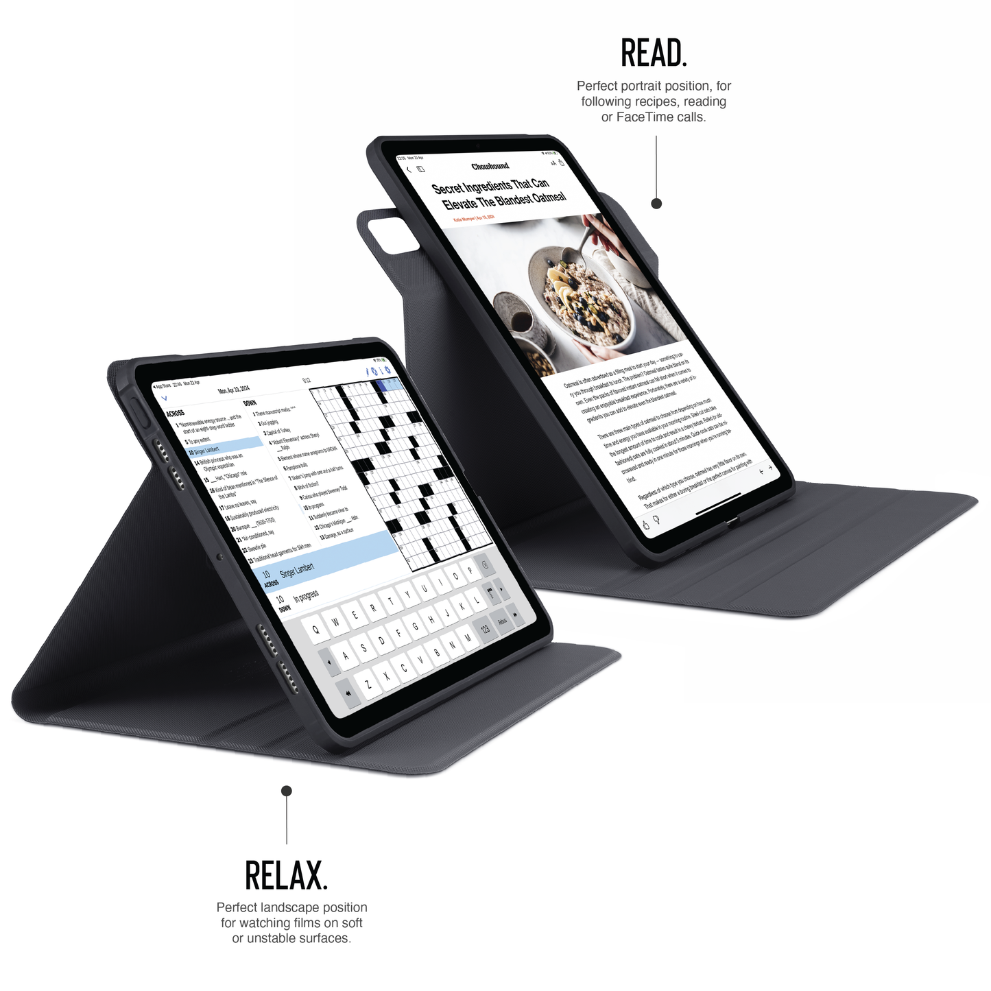 Pipetto Rotating Folio Case voor 11-inch iPad Pro (M5/M4) - Zwart