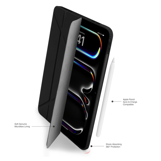 Pipetto Origami Case voor 11-inch iPad Pro (M5/M4) - Zwart