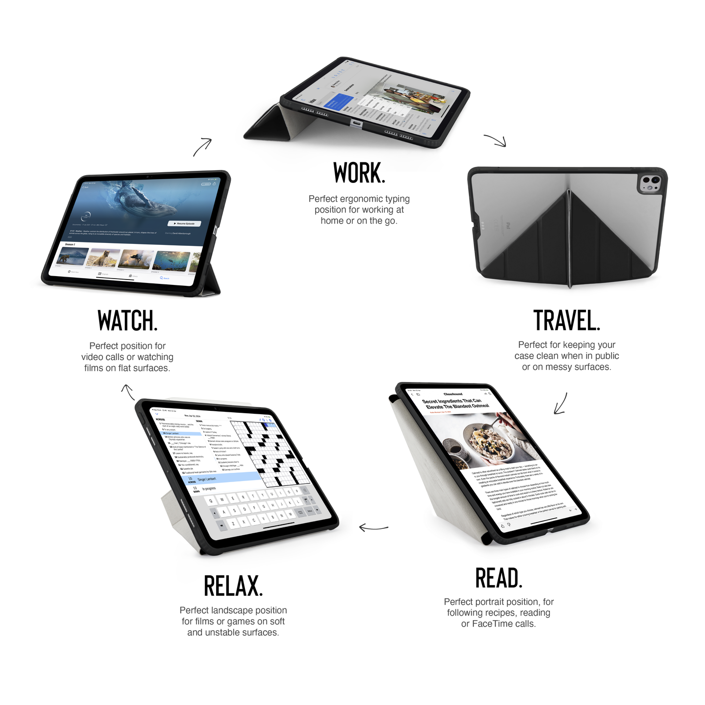 Pipetto Origami Case voor 11-inch iPad Pro (M5/M4) - Zwart