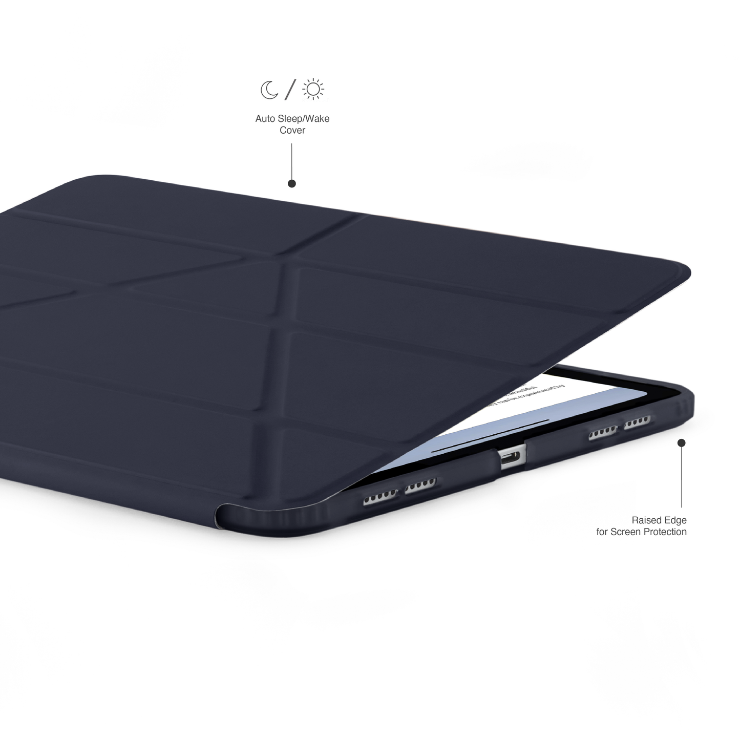 Pipetto Origami Case voor 11-inch iPad Pro (M5/M4) - Donkerblauw