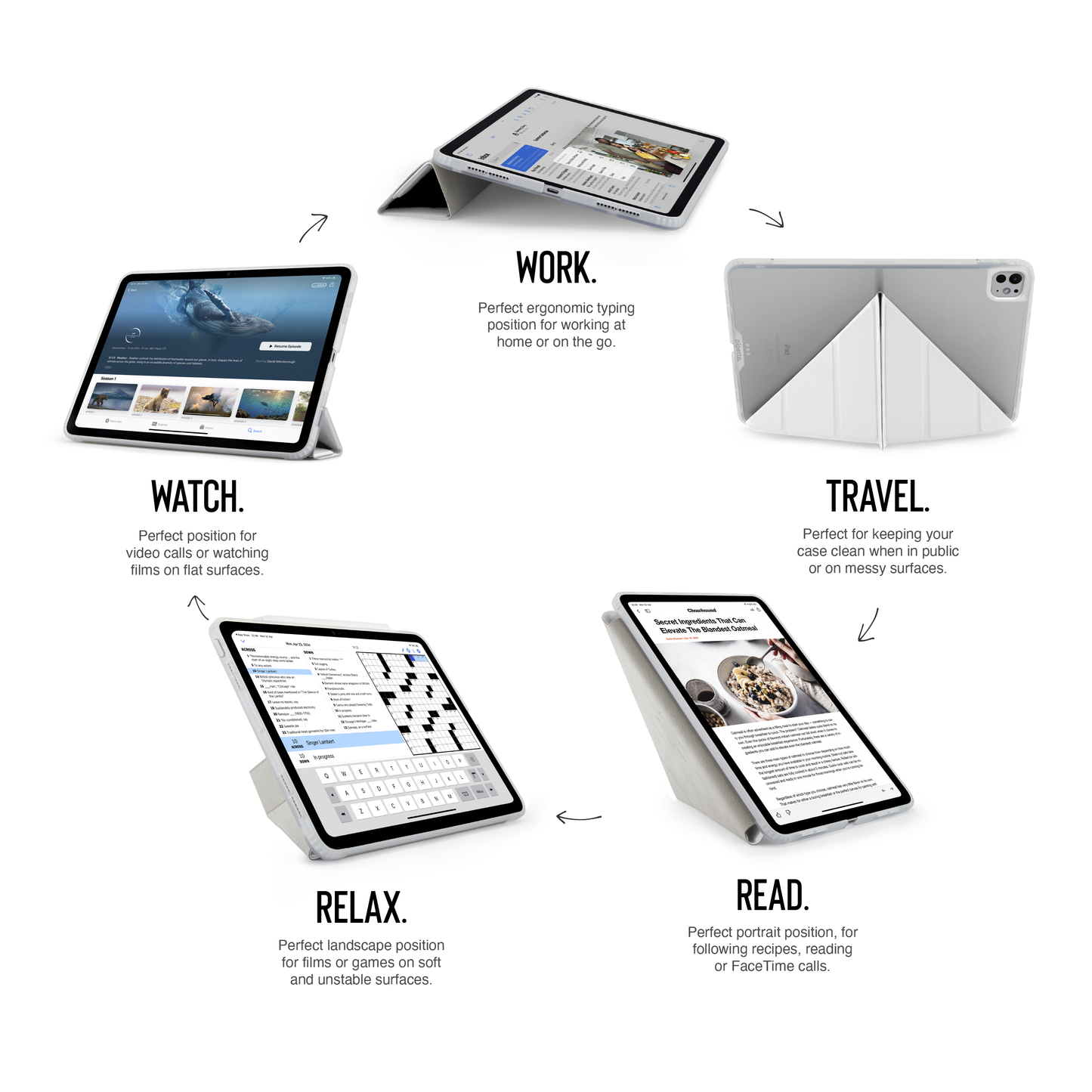 Pipetto Origami Case pour iPad Pro 11 pouces (M5/M4) - Blanc