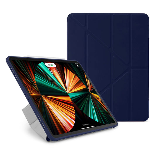 Pipetto Origami Original Case pour iPad Pro 12,9 pouces (5e gén.) - Bleu foncé