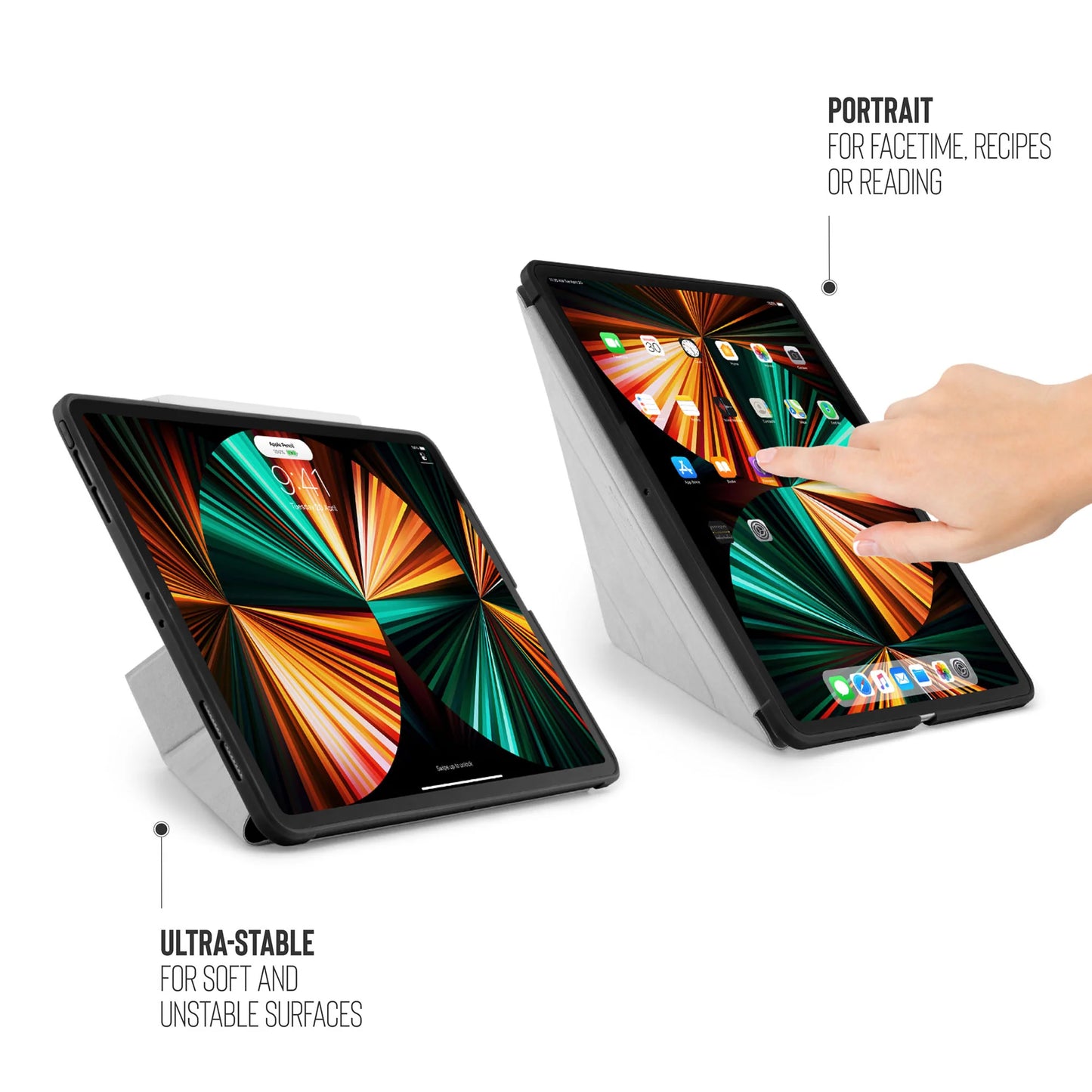 Pipetto Origami Original Case voor iPad Pro 12,9-inch (5e gen.) - Zwart