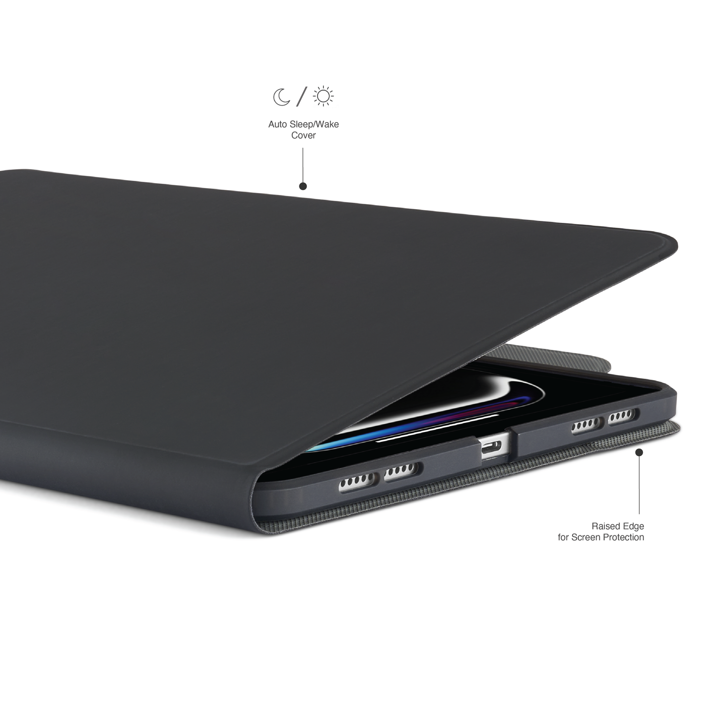 Pipetto Rotating Folio Case voor 13-inch iPad Pro (M5/M4) - Zwart