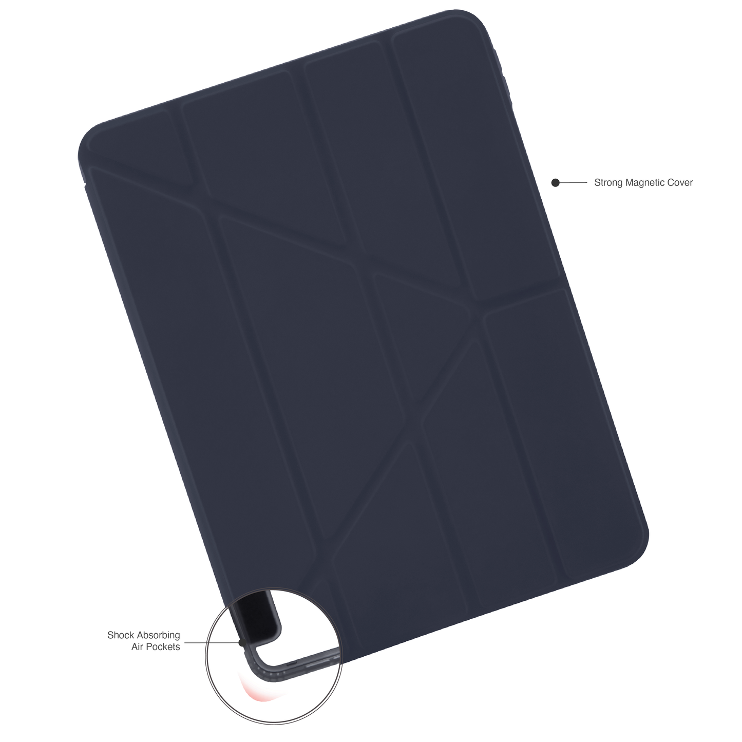 Pipetto Origami Case voor 13-inch iPad Pro (M5/M4) - Donkerblauw