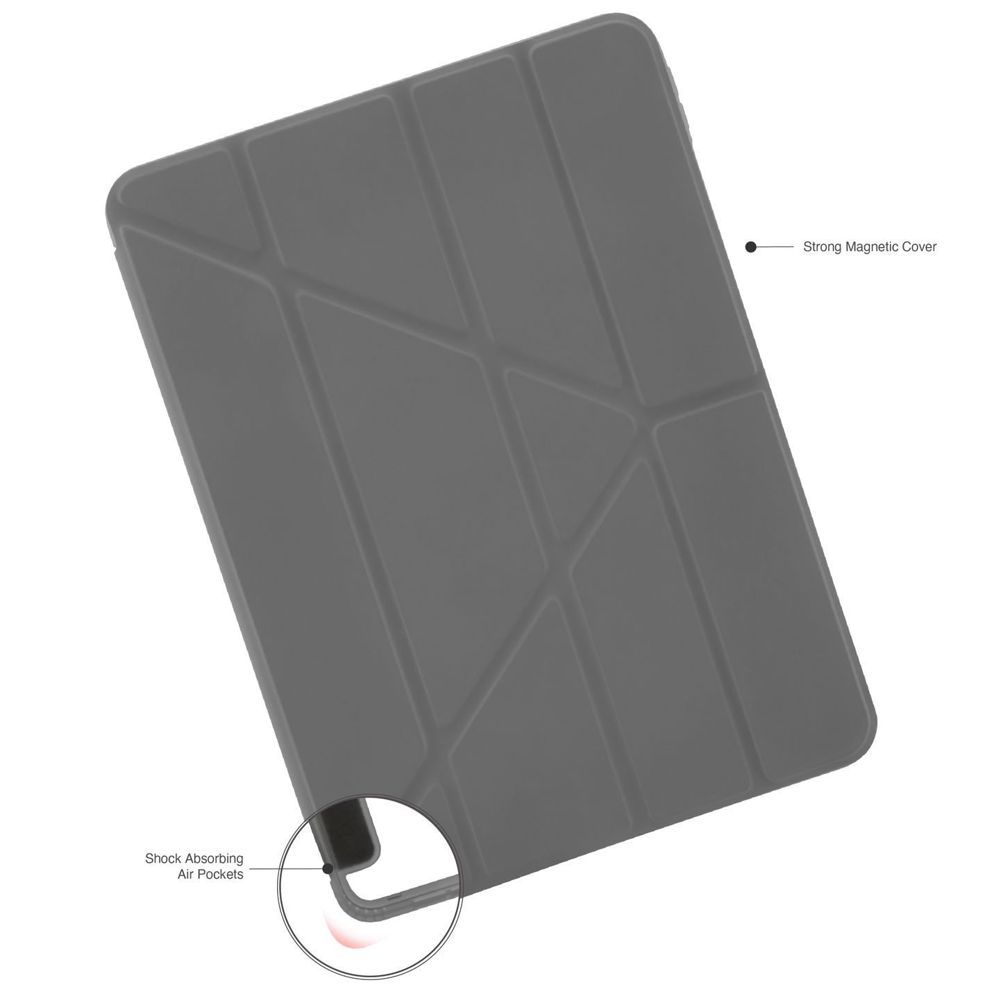 EOL Pipetto Origami Case pour iPad Pro 13 pouces (M5/M4) - Gris