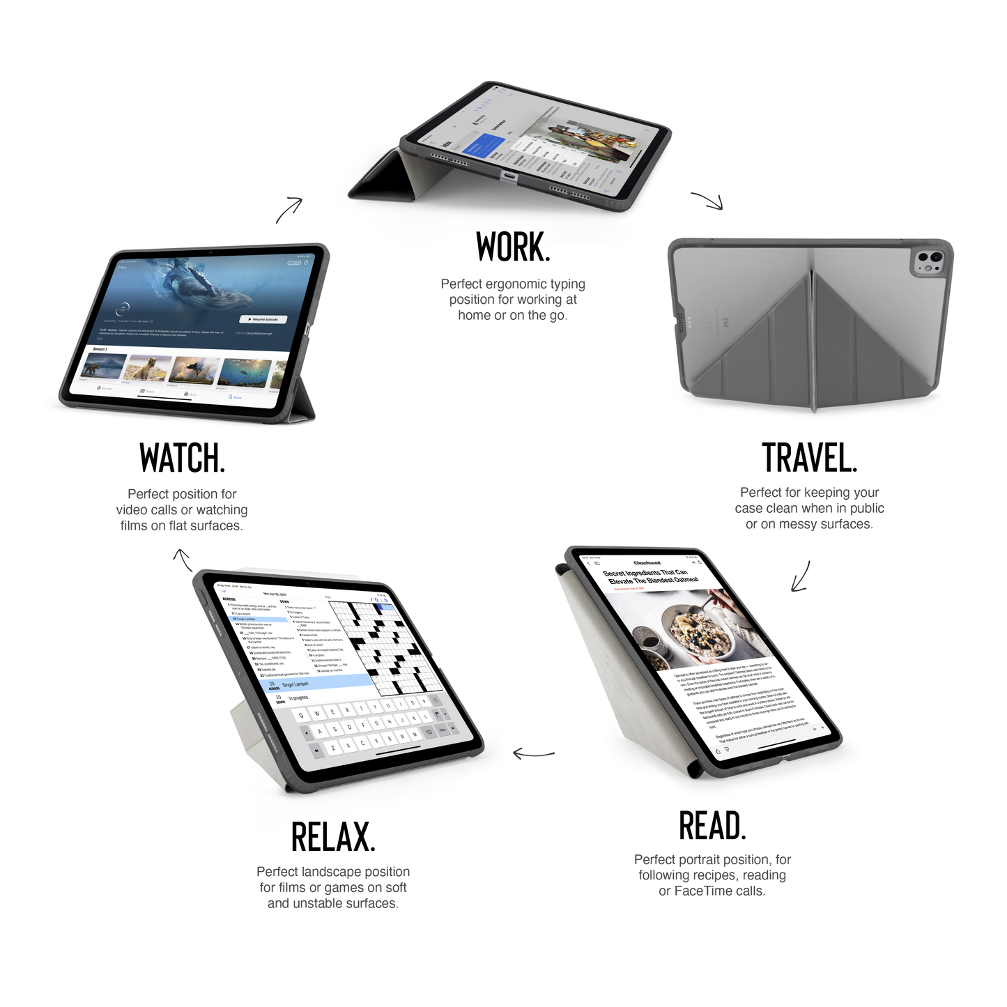 EOL Pipetto Origami Case pour iPad Pro 13 pouces (M5/M4) - Gris