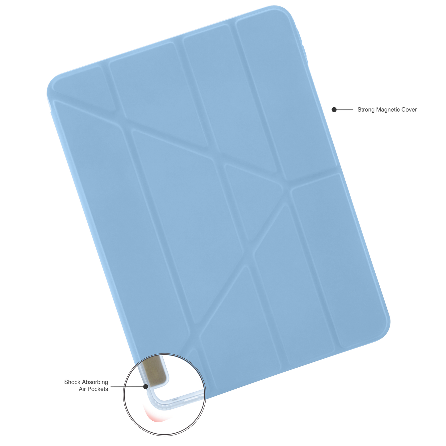 Pipetto Origami Case pour iPad Air 13 pouces (M2/M3) - Bleu clair