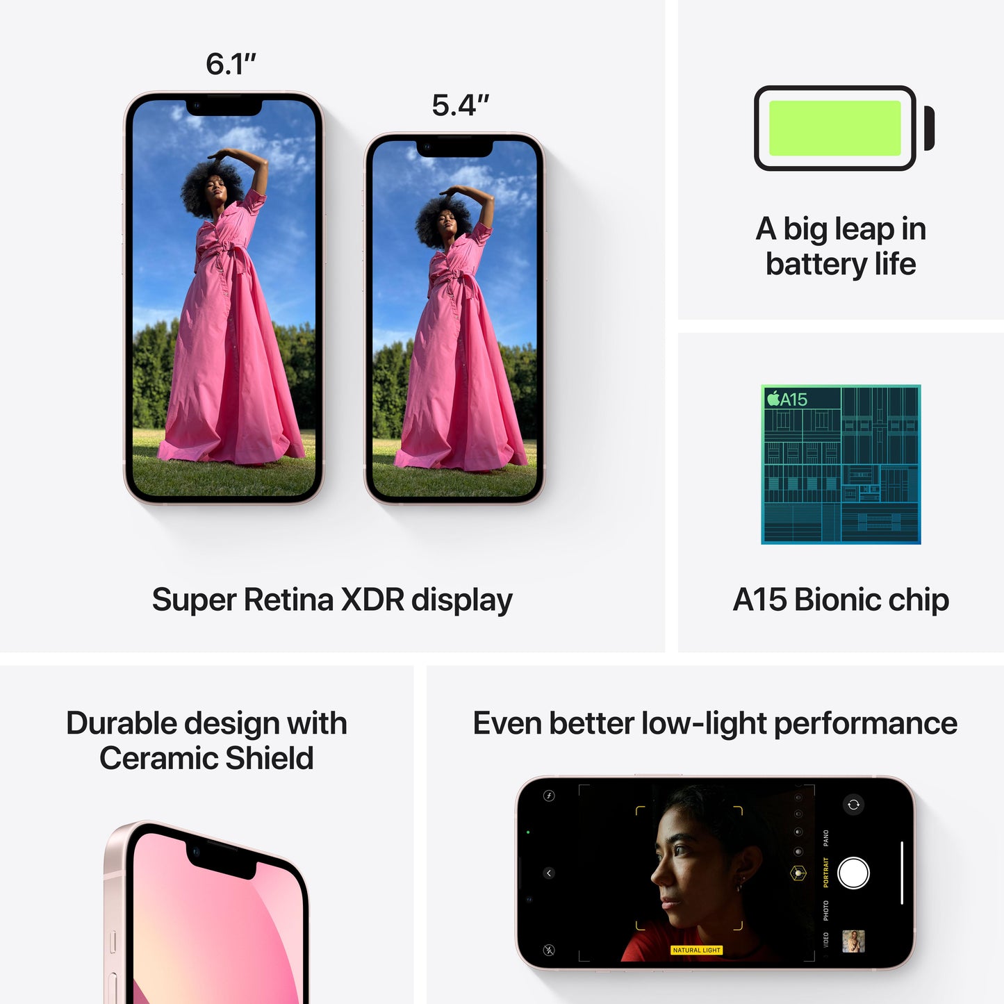 iPhone 13, 128 GB, Roze