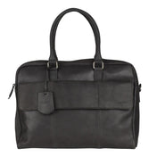 EOL Burkely Sacoche en cuir avec batterie externe pour MacBook Pro 15/16 pouces - On The Move - Noir