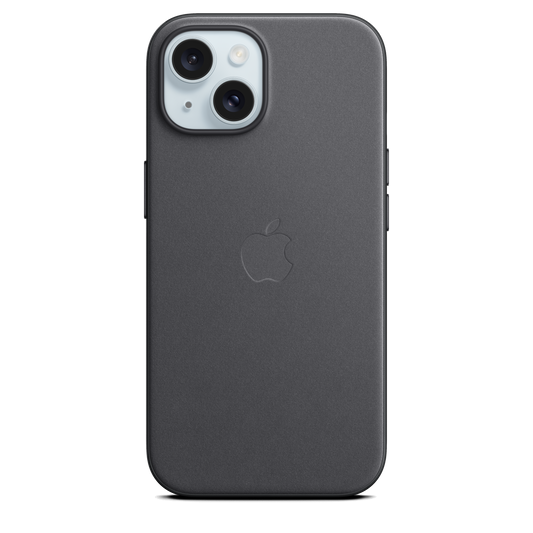 Coque en tissage fin avec MagSafe pour iPhone 15 - Noir