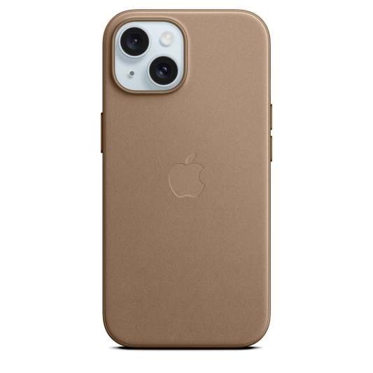 EOL FineWoven hoesje met MagSafe voor iPhone 15 - Taupe