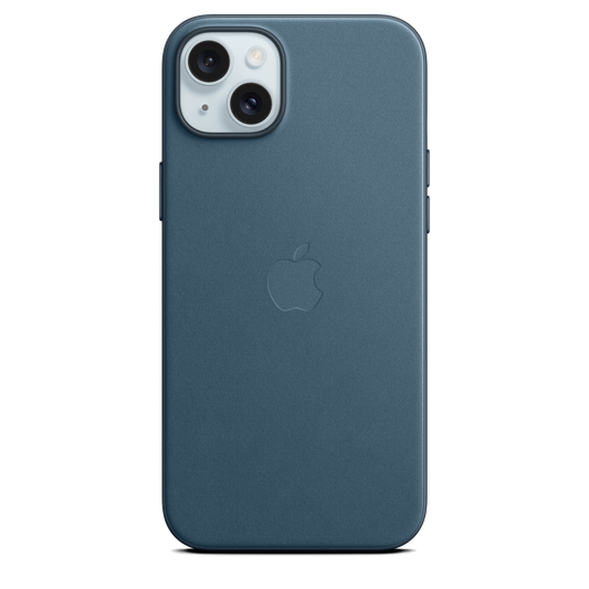 EOL Coque en tissage fin avec MagSafe pour iPhone 15 Plus - Bleu Pacifique