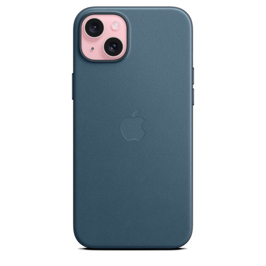 EOL Coque en tissage fin avec MagSafe pour iPhone 15 Plus - Bleu Pacifique