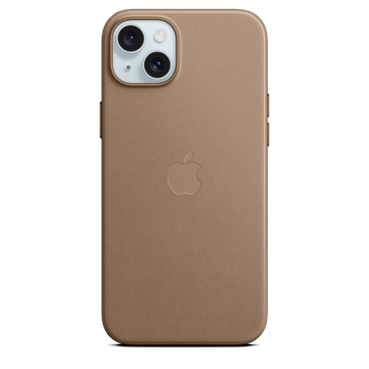 EOL Coque en tissage fin avec MagSafe pour iPhone 15 Plus - Taupe