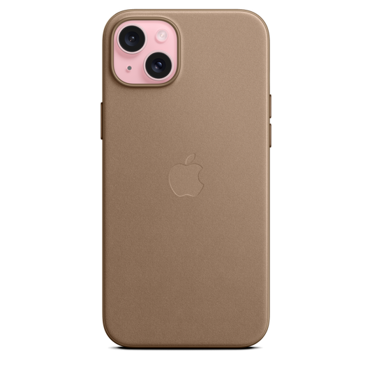 EOL Coque en tissage fin avec MagSafe pour iPhone 15 Plus - Taupe