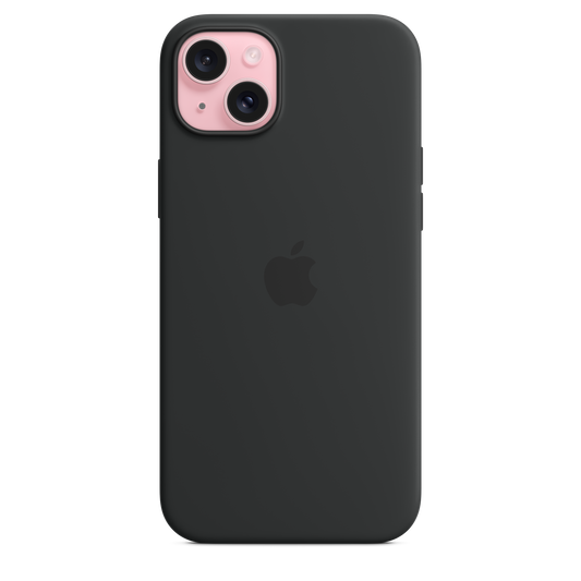 EOL Coque en silicone avec MagSafe pour iPhone 15 Plus - Noir
