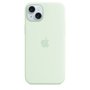 Coque en silicone avec MagSafe pour iPhone 15 Plus - Menthe douce