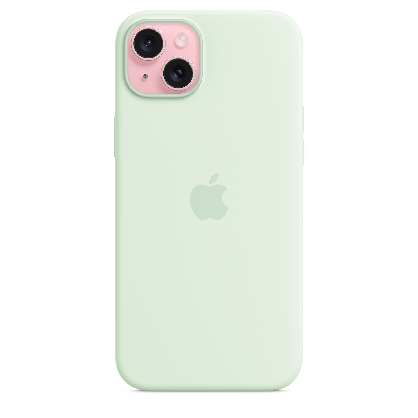 Coque en silicone avec MagSafe pour iPhone 15 Plus - Menthe douce