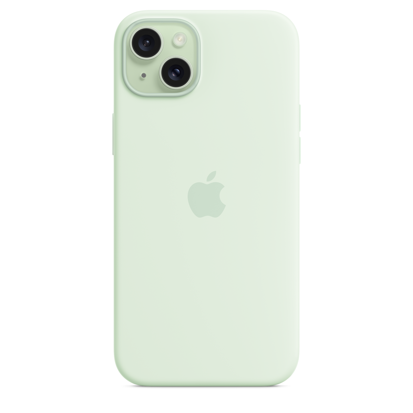 Coque en silicone avec MagSafe pour iPhone 15 Plus - Menthe douce