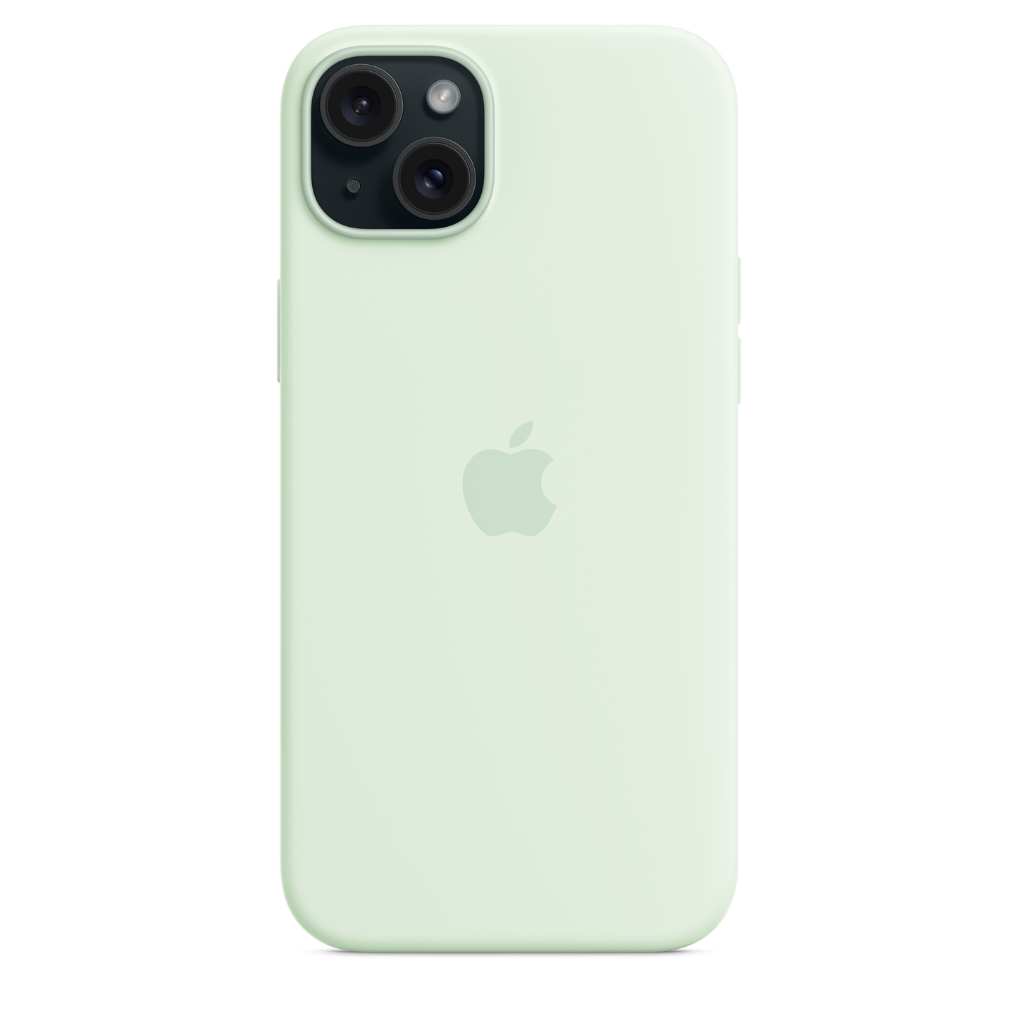 Coque en silicone avec MagSafe pour iPhone 15 Plus - Menthe douce