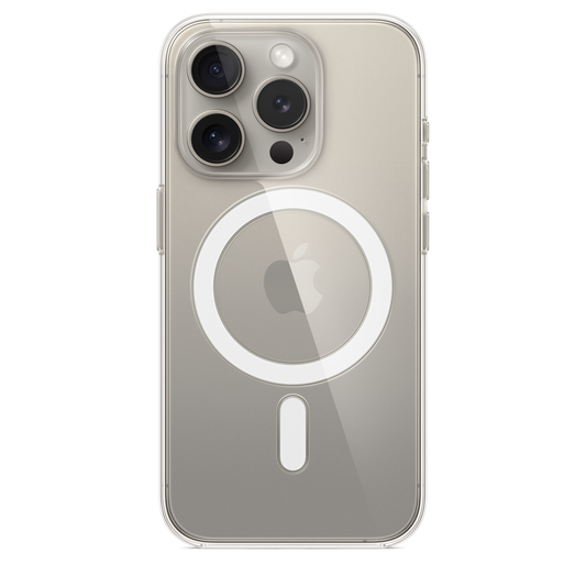 Coque transparente avec MagSafe pour iPhone 15 Pro