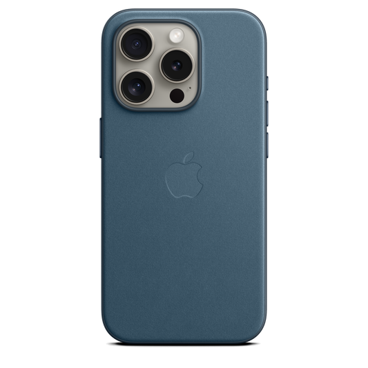 Coque en tissage fin avec MagSafe pour iPhone 15 Pro - Bleu Pacifique