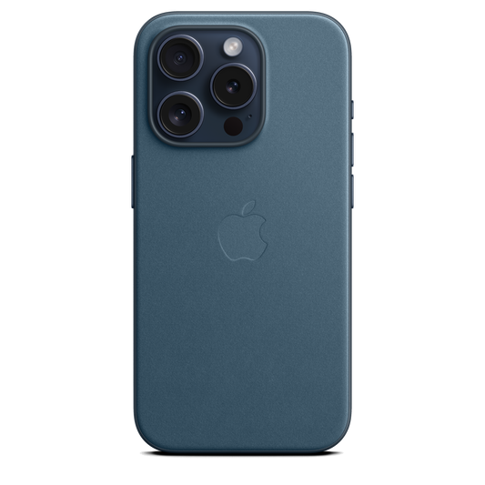 Coque en tissage fin avec MagSafe pour iPhone 15 Pro - Bleu Pacifique