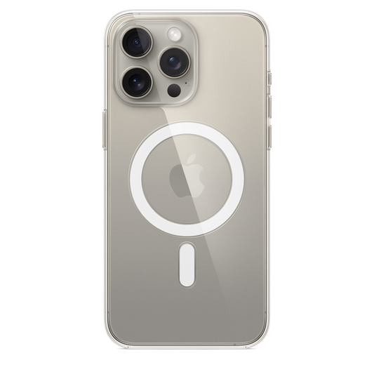 Coque transparente avec MagSafe pour iPhone 15 Pro Max