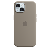 Coque en silicone avec MagSafe pour iPhone 15 - Argile