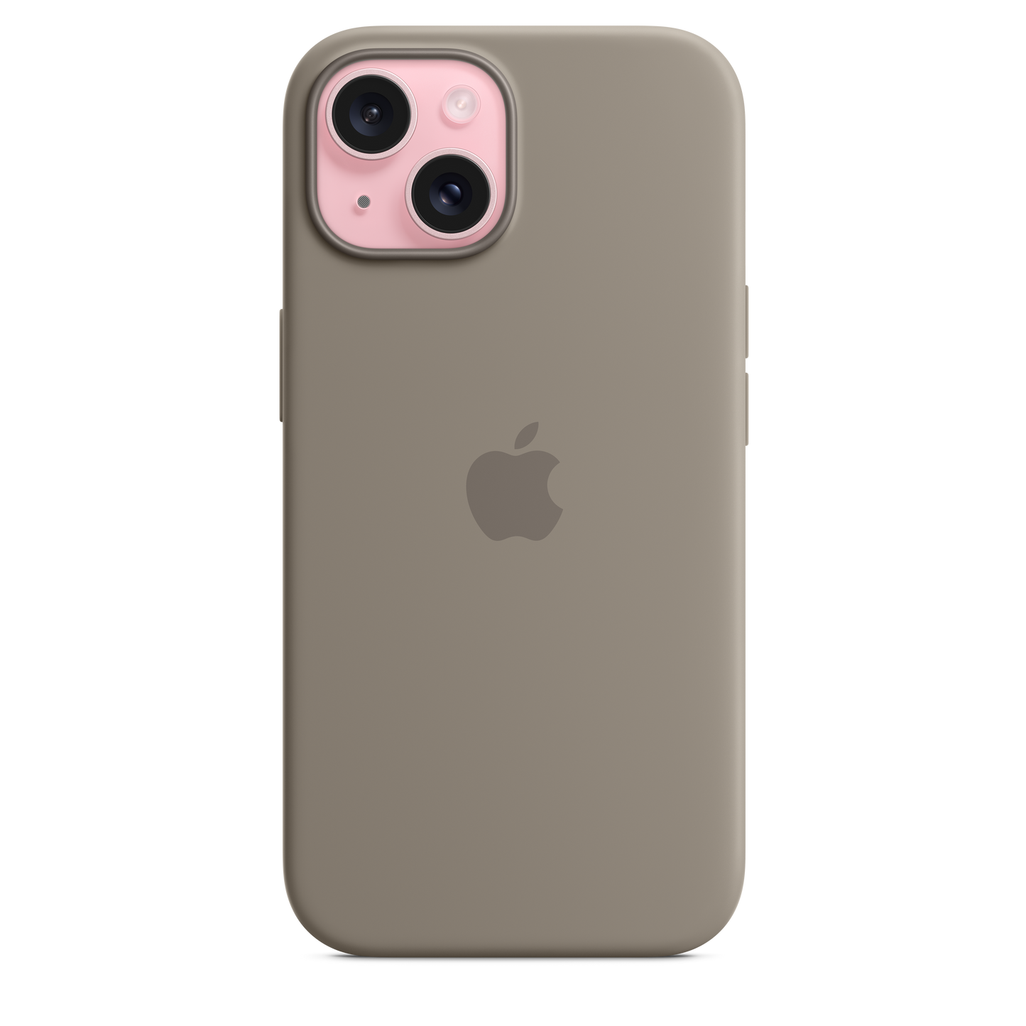 Coque en silicone avec MagSafe pour iPhone 15 - Argile