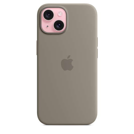 Siliconenhoesje met MagSafe voor iPhone 15 - Klei
