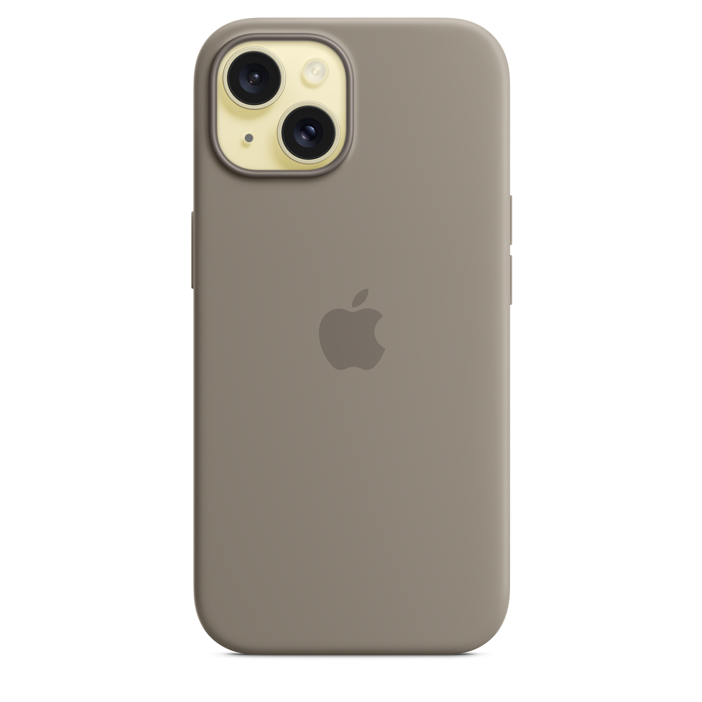 Coque en silicone avec MagSafe pour iPhone 15 - Argile