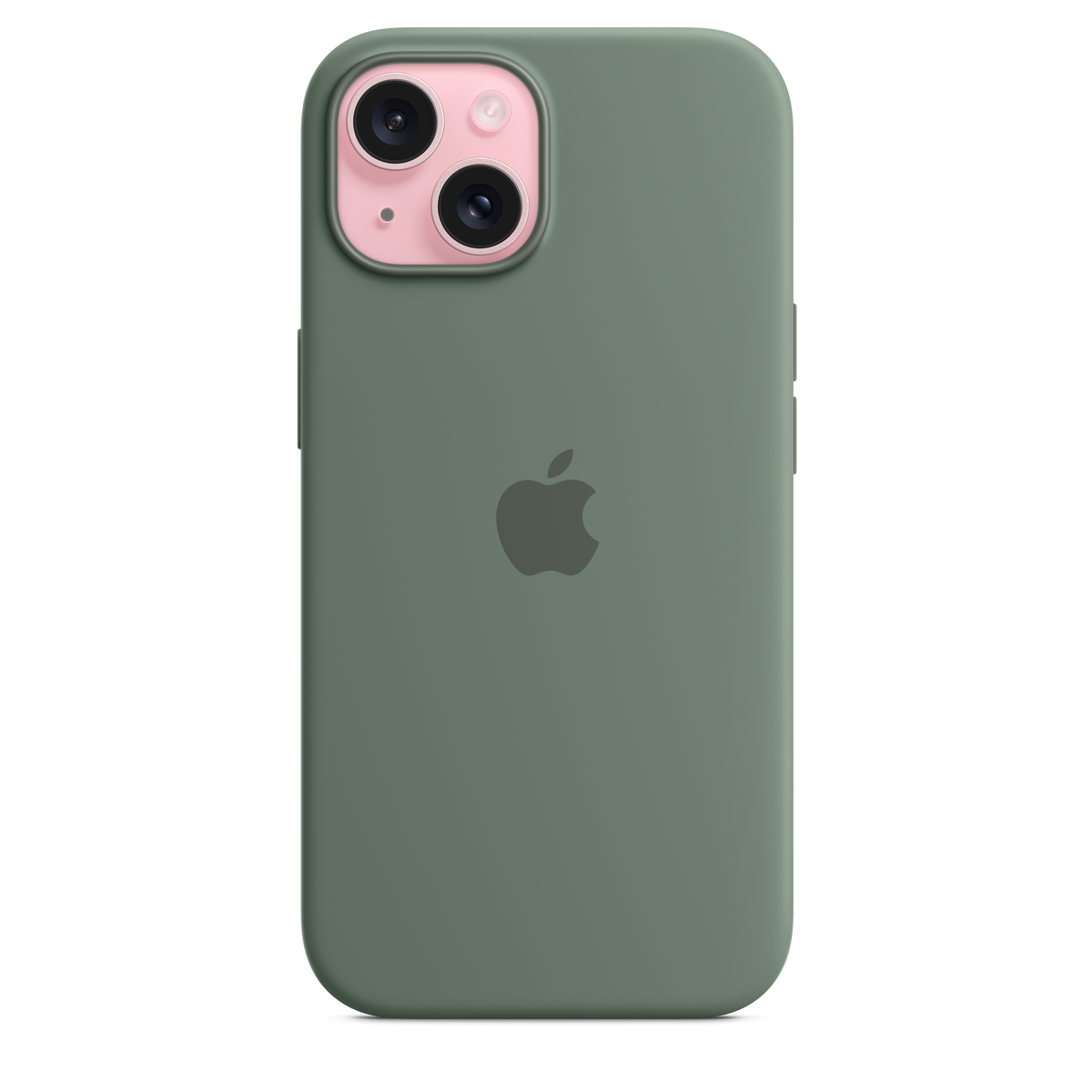 EOL Coque en silicone avec MagSafe pour iPhone 15 - Cyprès