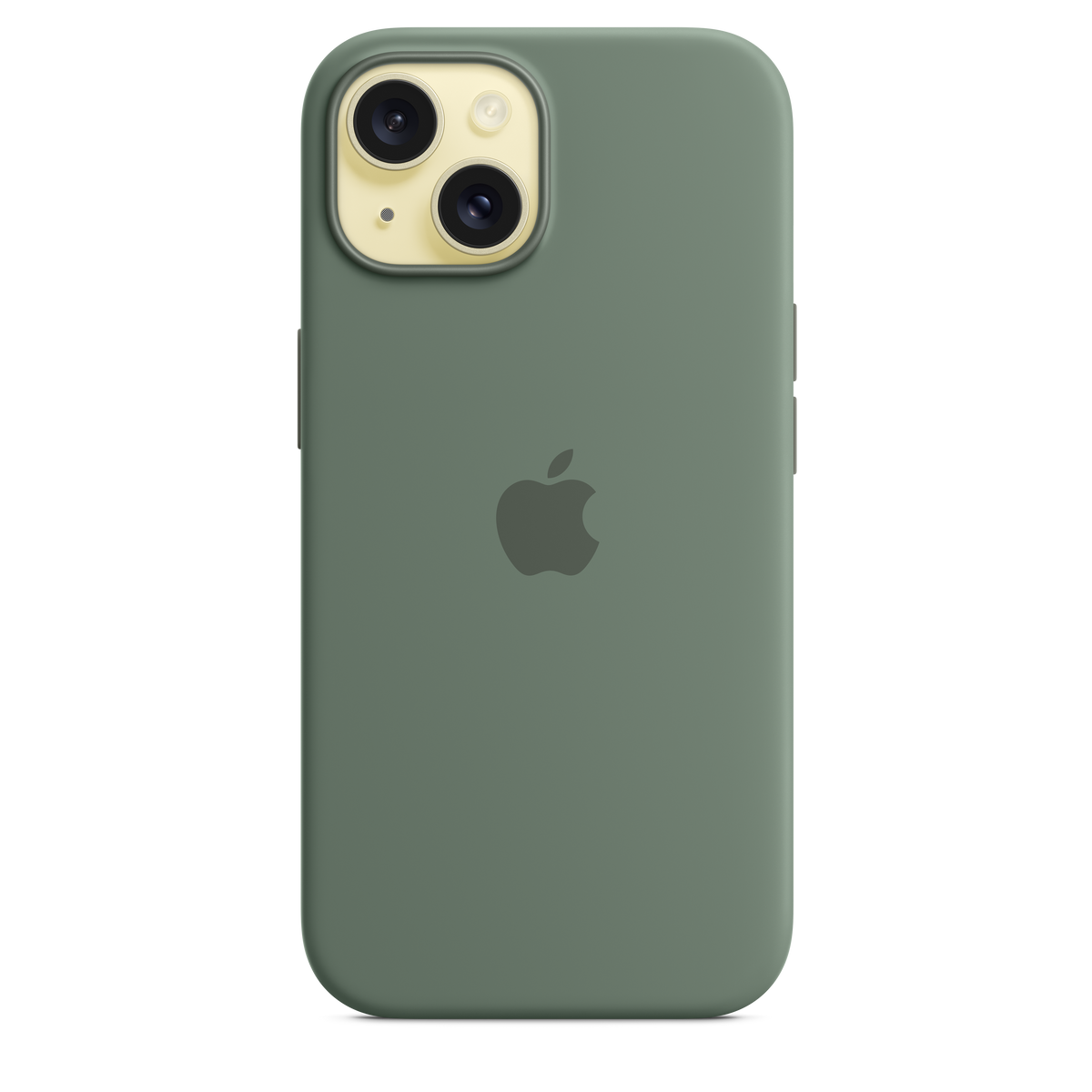 EOL Coque en silicone avec MagSafe pour iPhone 15 - Cyprès