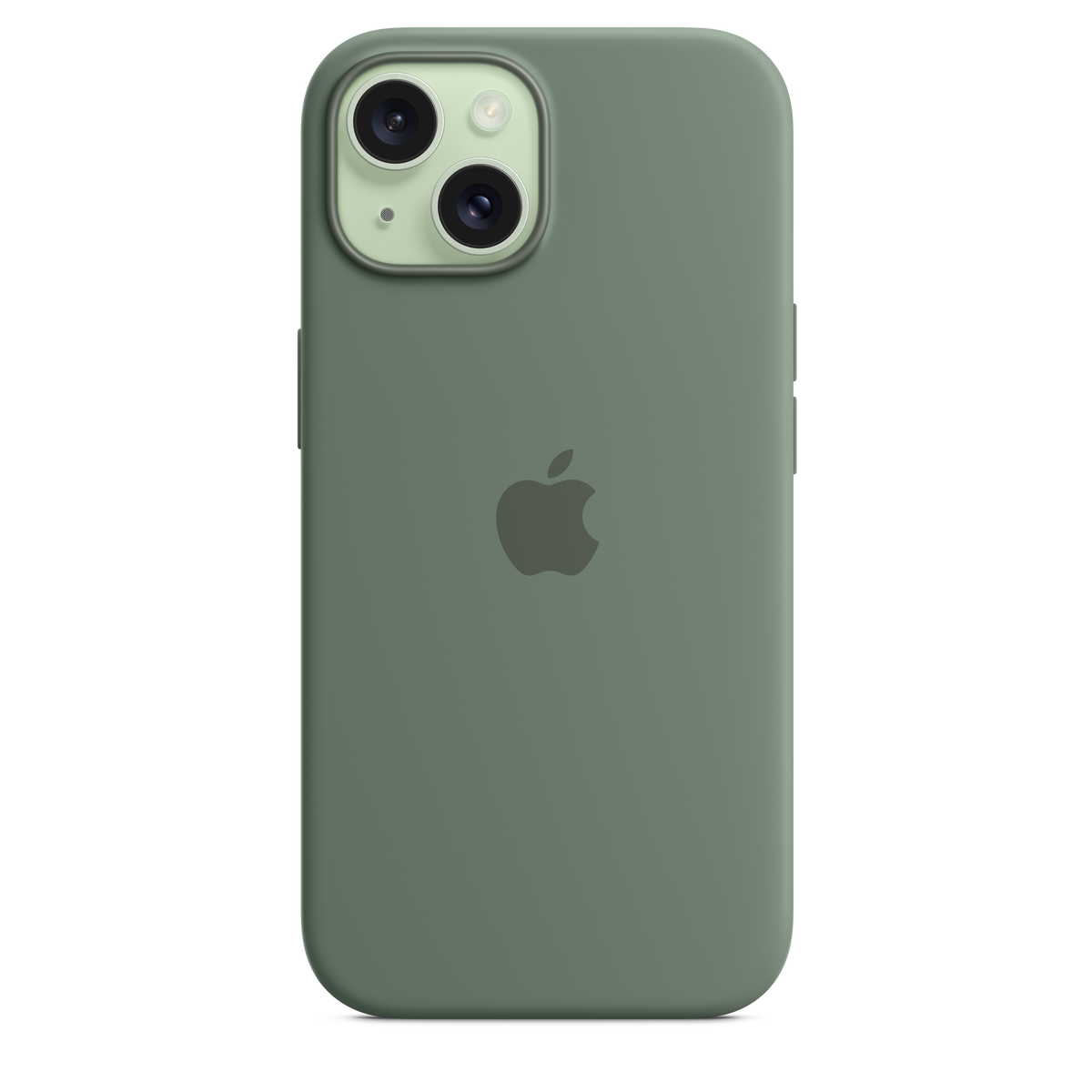 EOL Coque en silicone avec MagSafe pour iPhone 15 - Cyprès