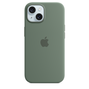 EOL Coque en silicone avec MagSafe pour iPhone 15 - Cyprès