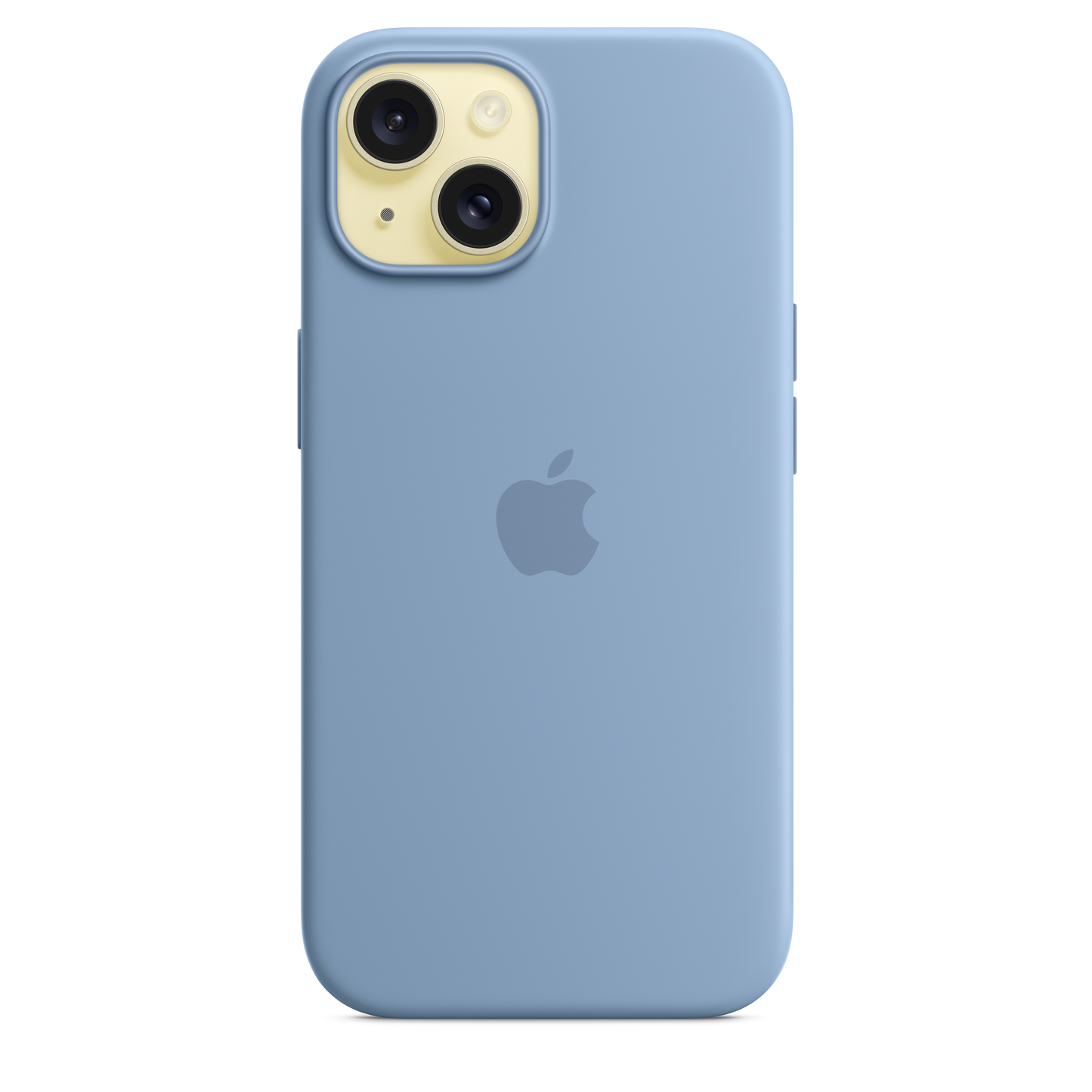 Coque en silicone avec MagSafe pour iPhone 15 - Bleu d’hiver