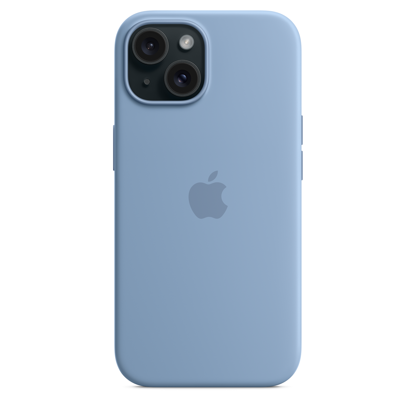 Coque en silicone avec MagSafe pour iPhone 15 - Bleu d’hiver