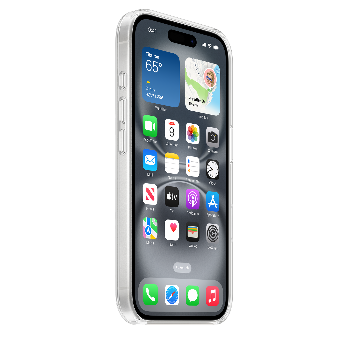 Doorzichtig hoesje met MagSafe voor iPhone 16