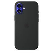 Coque en silicone avec MagSafe pour iPhone 16 Plus - Noir